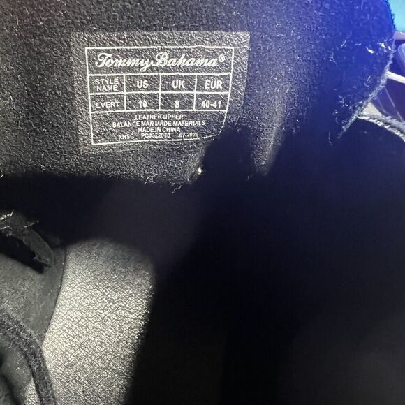 Tommy Bahama Evert Black Suede Leather Chukka Desert Ankle Booties Women's Sz 10 - Picture 11 of 11